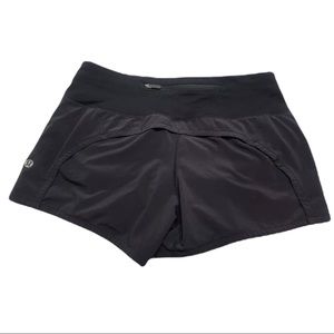 Lululemon Run Times Short II 4” Inseam Black Size 4 Womens